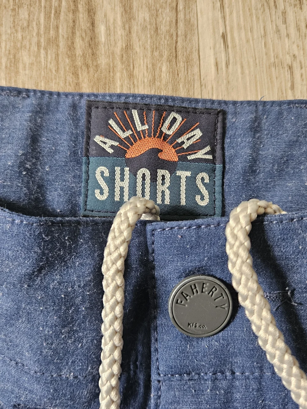 Faherty Men's Navy Blue Drawstring Casual All Day Shorts Size 32 9